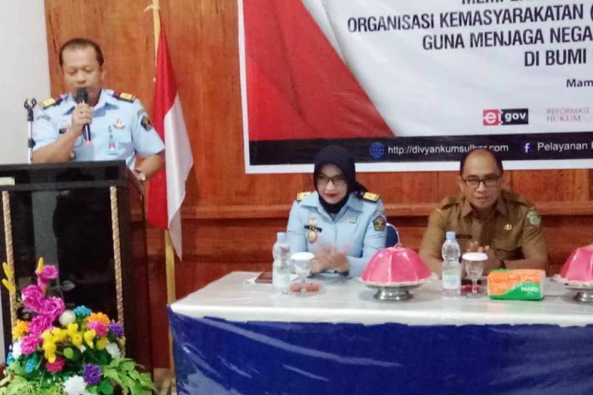 Kakanwil Kemenkumham Sulbar  tegaskan ormas wajib berasaskan Pancasila