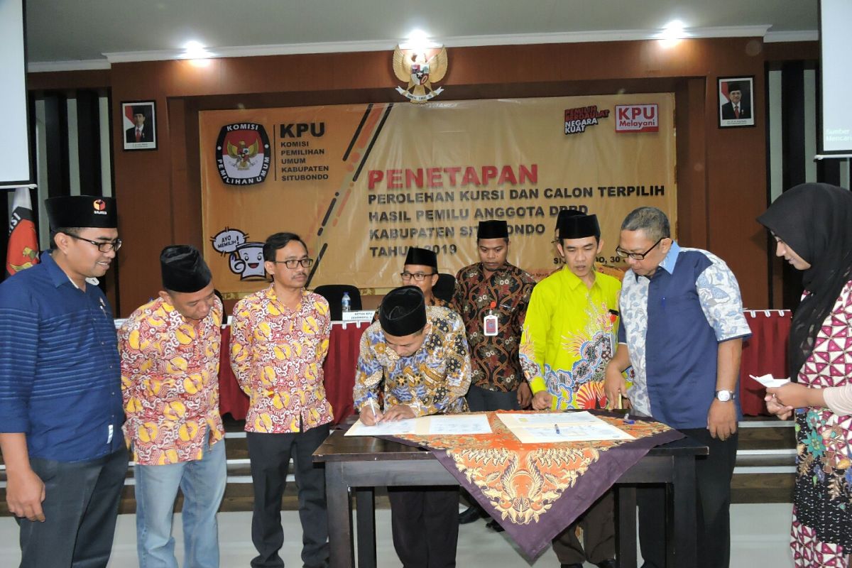 KPU Situbondo tetapkan calon anggota DPRD terpilih