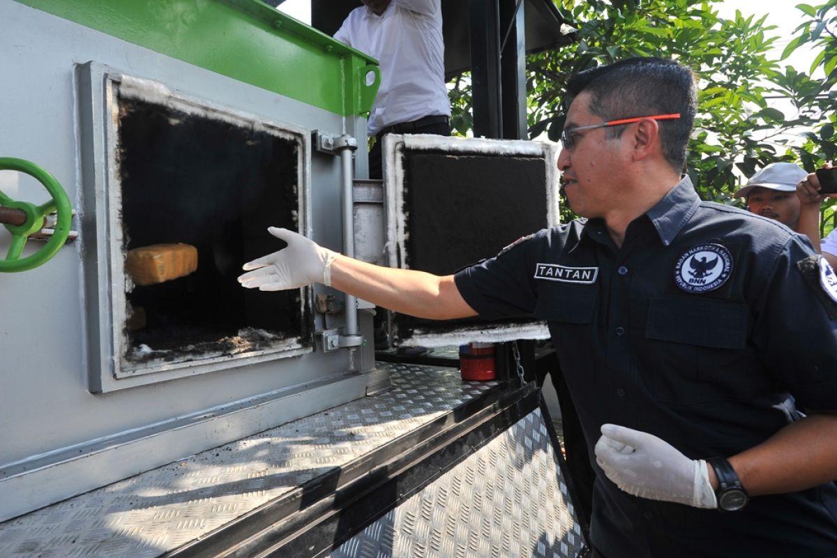 BNN Banten musnahkan barang bukti 150 kilogram ganja