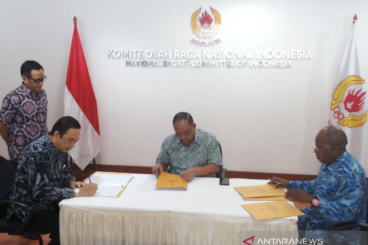 KONI-PB PON-LPDUK kerja sama kelola dana komersial PON Papua