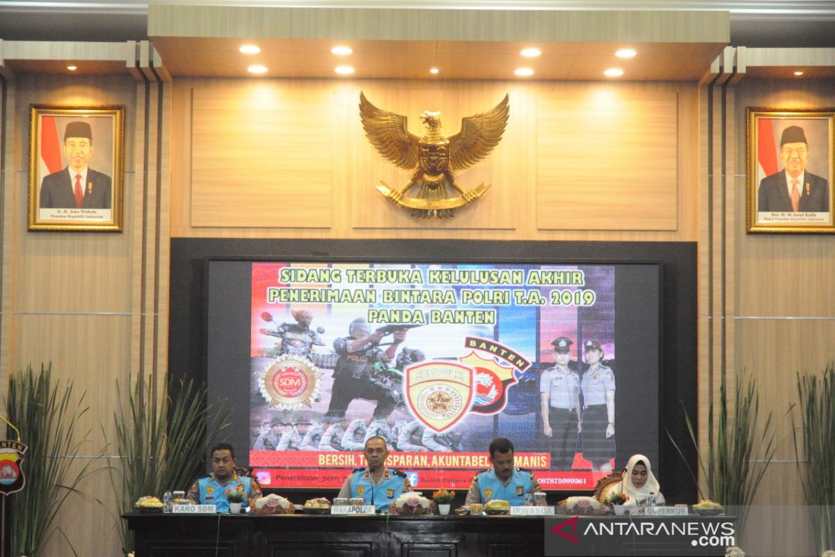 Polda Banten laksanakan sidang kelulusan akhir Penerimaan Bintara Polri 2019