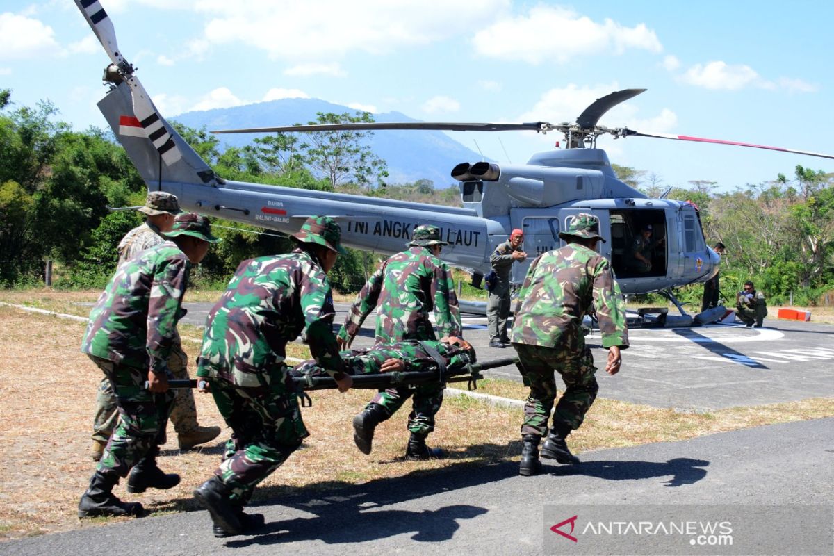 Marinir Indonesia-Amerika latihan evakuasi medis udara