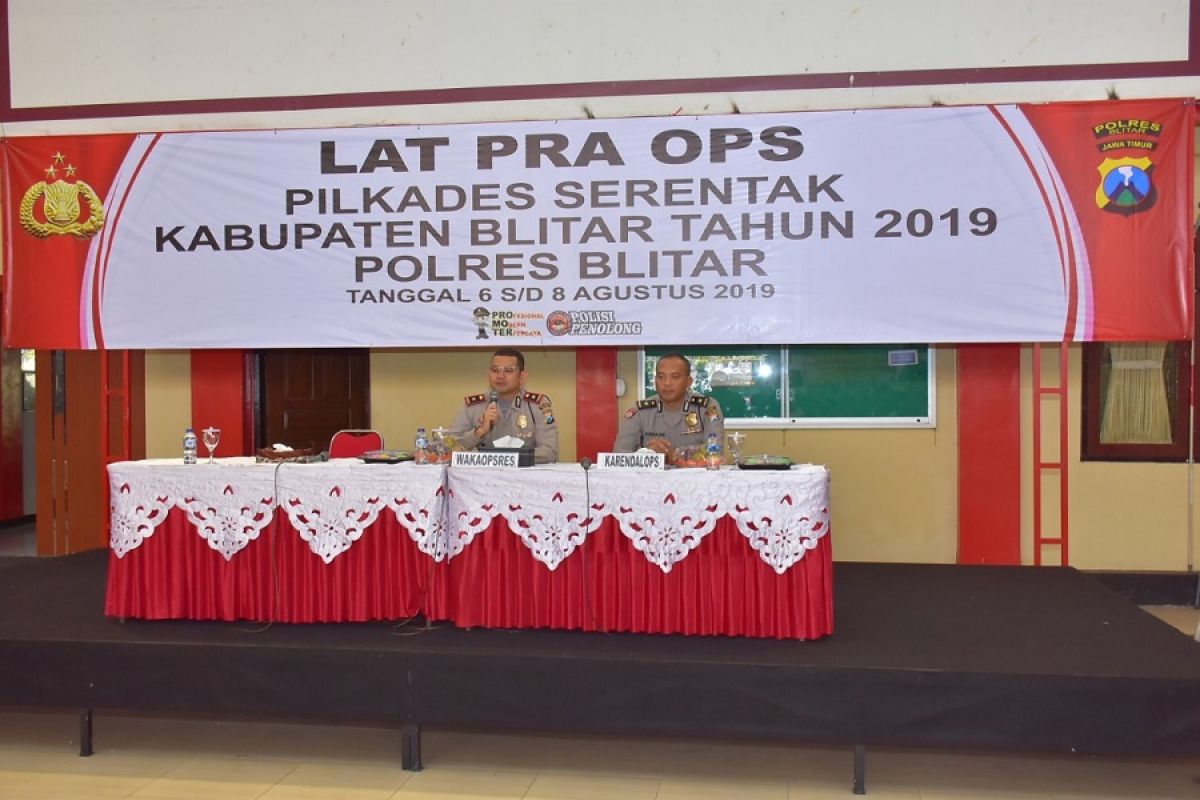 Seribuan polisi akan diterjunkan amankan pilkades serentak di Kabupaten Blitar