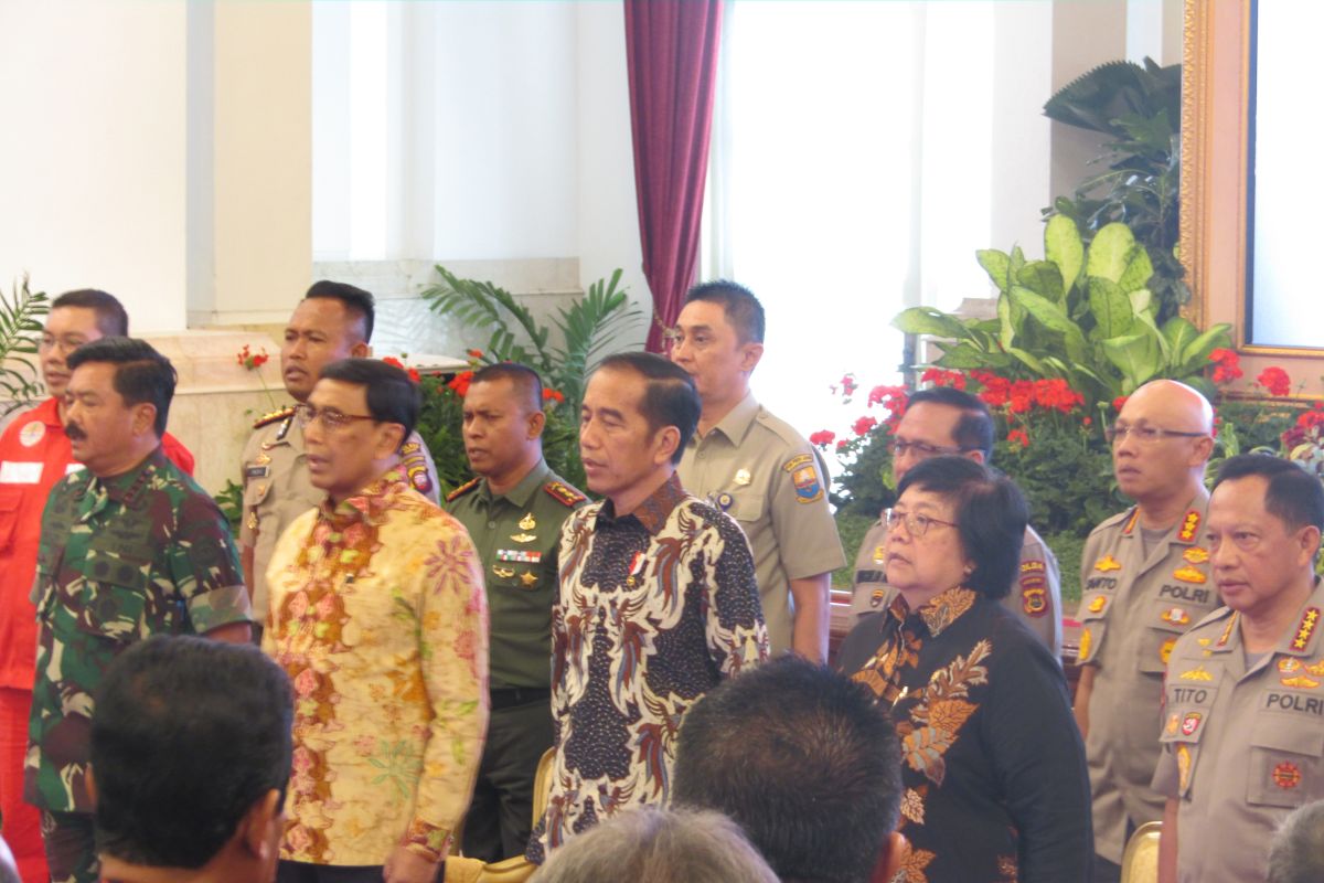 Jokowi beri arahan Pengendalian Karhutla 2019 di Istana Negara