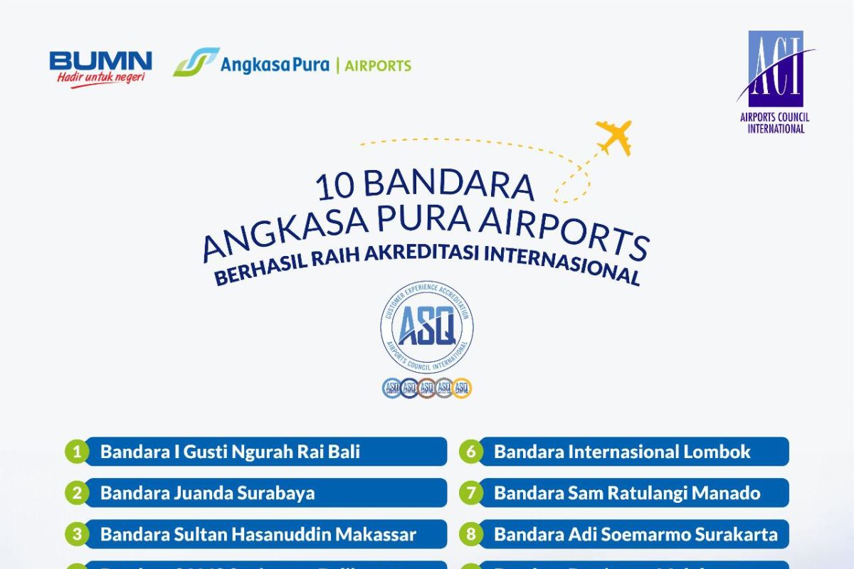 Bandara Samrat Manado raih akreditasi pelayanan tingkat dunia dari ACI