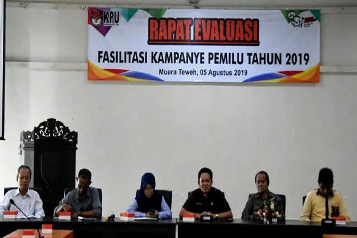 KPU Barito Utara evaluasi fasilitasi kampanye pemilu 2019