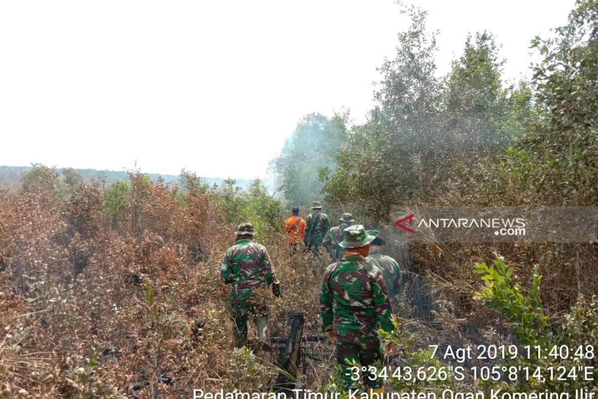 Satgas Karhutla berhasil padamkan kebakaran lahan di sekitar tol Palembang-Indralaya