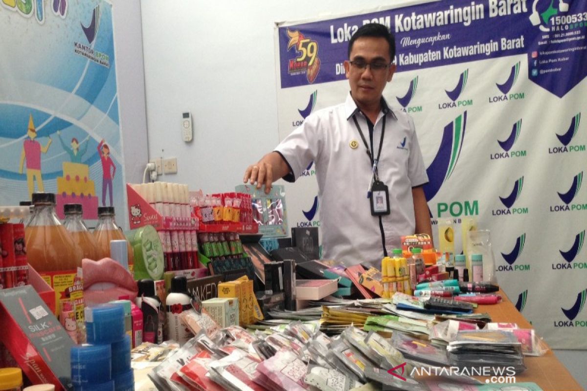 Loka POM Kobar sita kosmetik ilegal senilai Rp72 juta