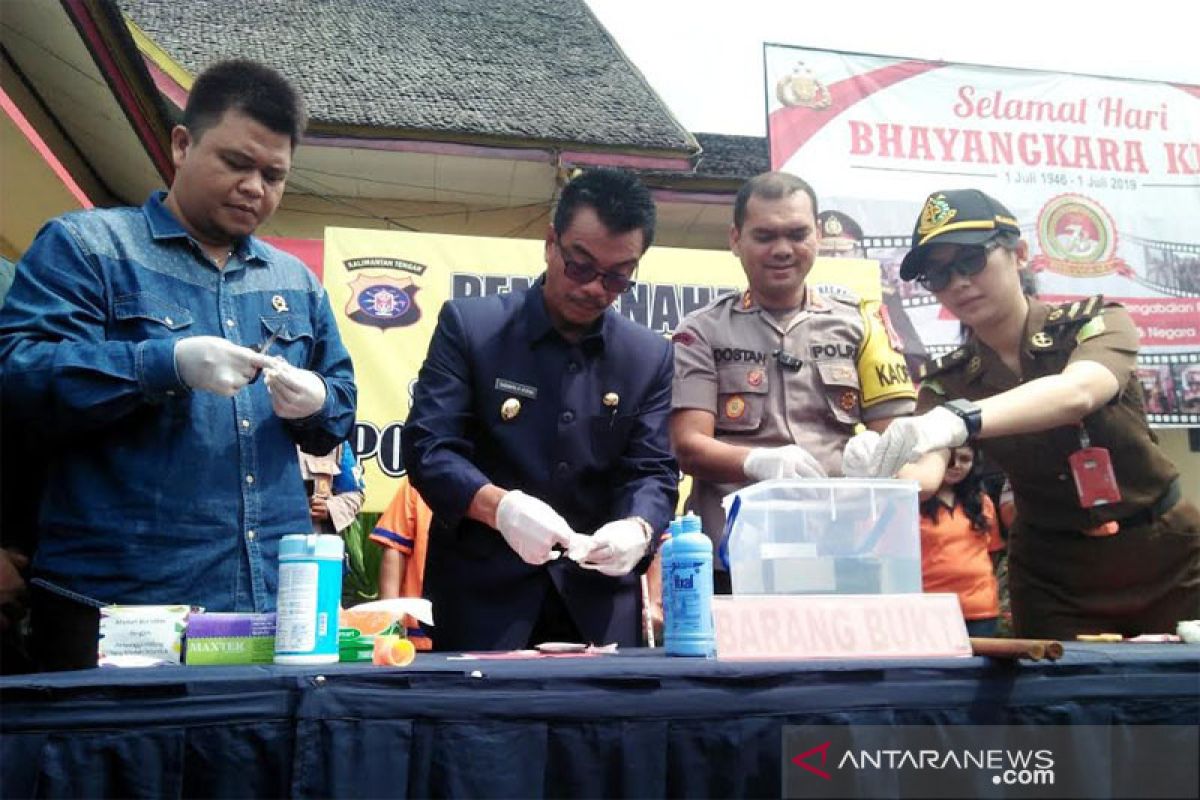 Polres Barito Utara musnahkan barang bukti sabu-sabu 5,70 gram