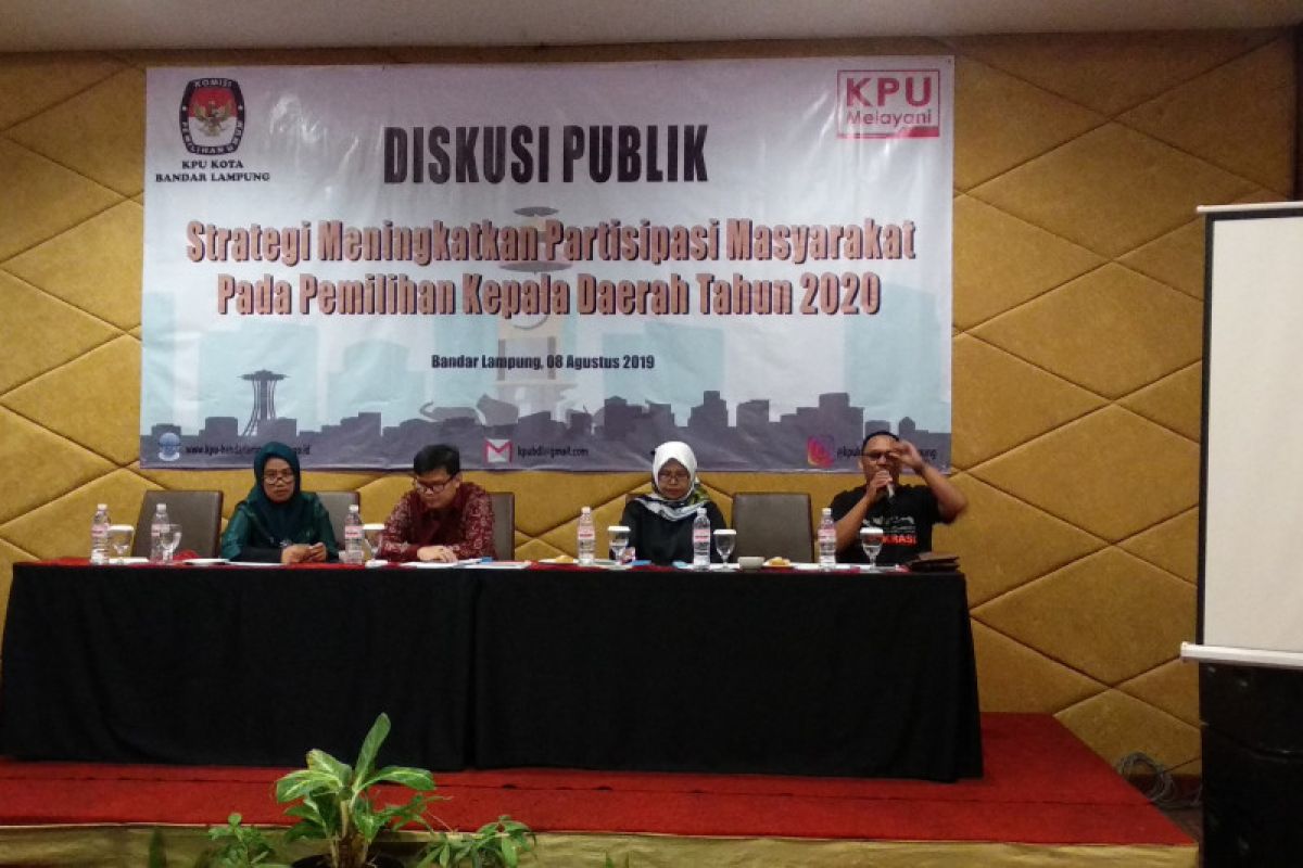 KPU Bandarlampung gelar diskusi publik tingkatkan partisipasi pemilih