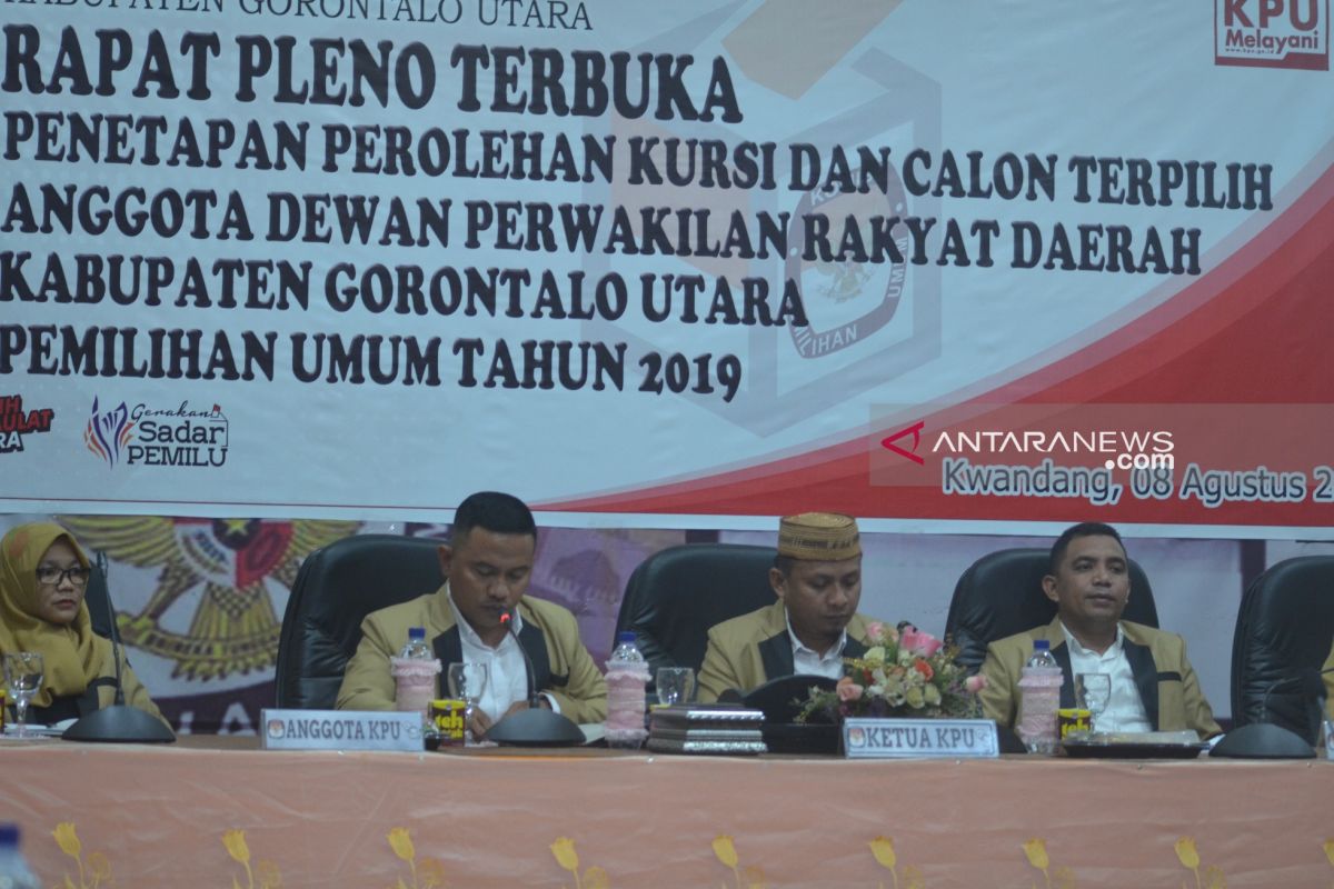 KPU Gorontalo Utara tetapkan calon terpilih anggota DPRD