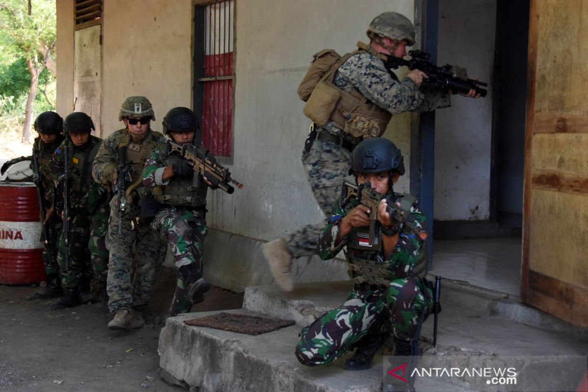 Marinir Indonesia dan Amerika latihan taktik tempur ODHB di Situbondo