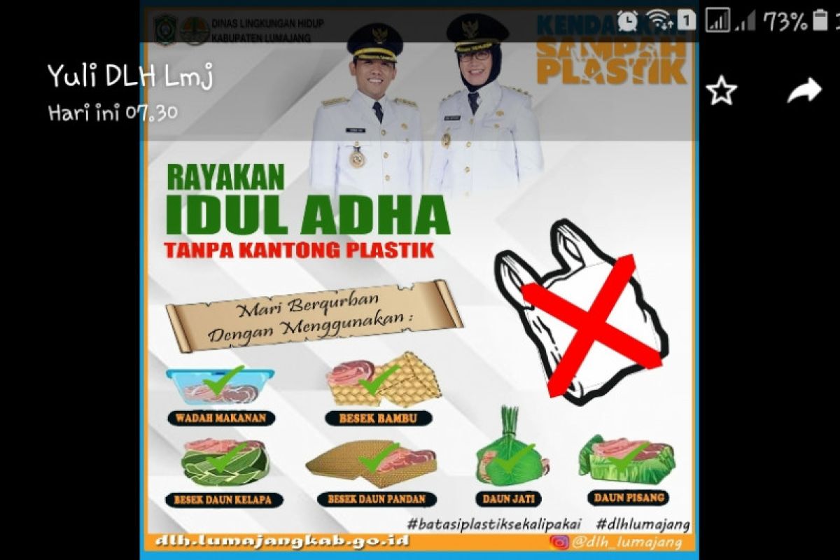 Di Lumajang pembagian daging kurban tidak boleh gunakan plastik