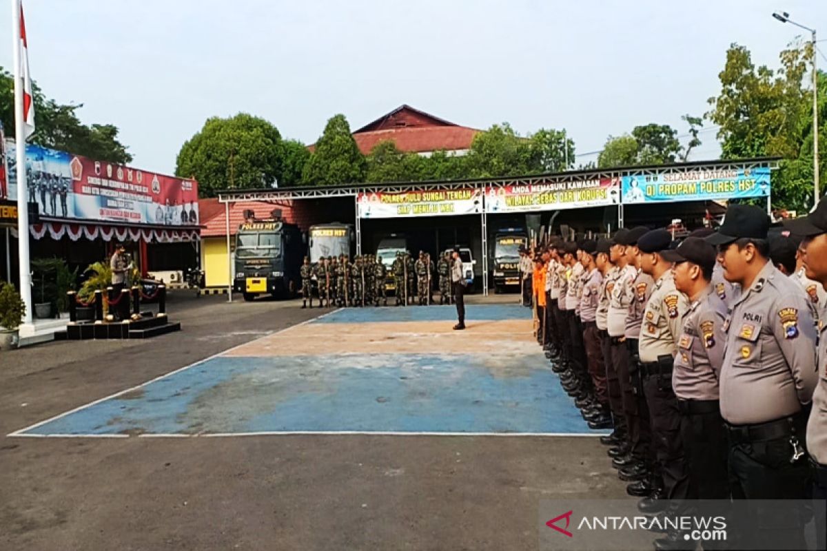 Antisipasi karhutla, Polres HST adakan apel siaga