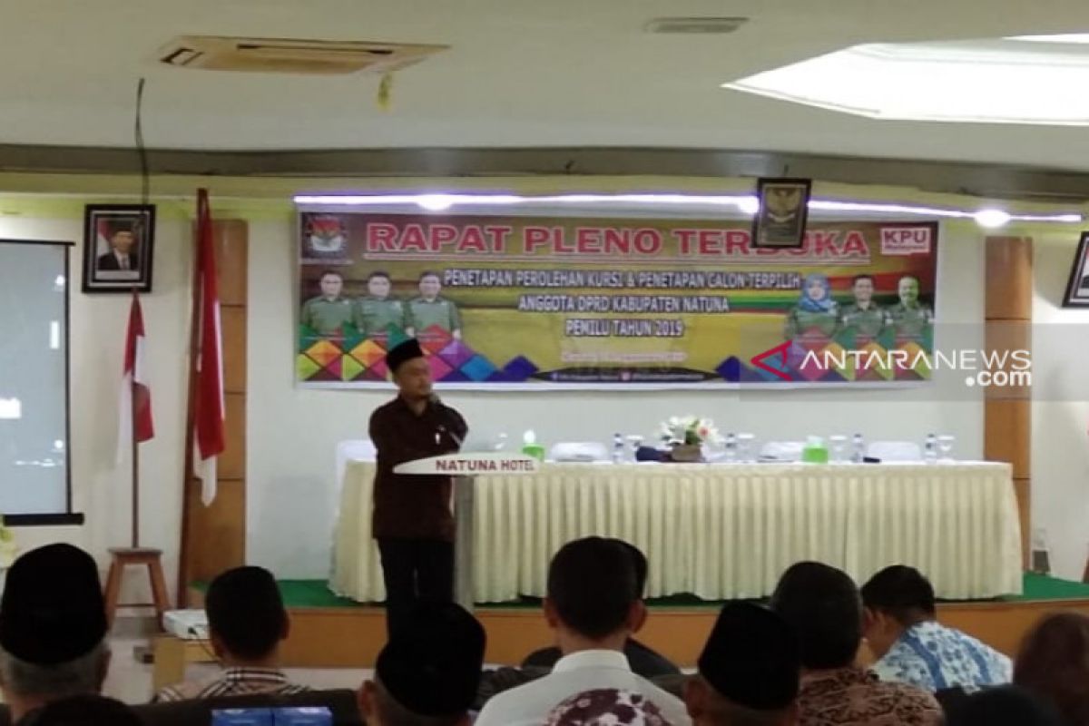 KPU Natuna tetapkan hasil Pileg 2019