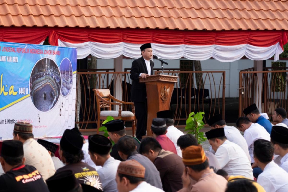 KJRI Johor Bahru gelar Salat Idul Adha dan kurban