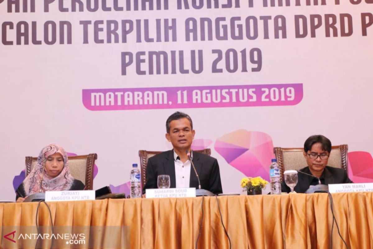 KPUD tetapkan 65 anggota DPRD NTB terpilih