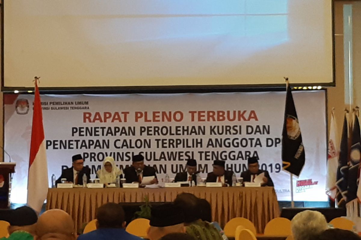 KPU Tetapkan 45 Anggota DPRD Sultra Terpilih Periode 2019-2024