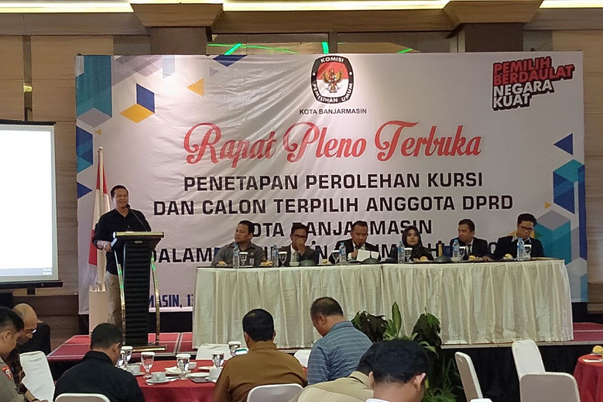 KPU Banjarmasin tetapkan 45 anggota DPRD periode 2019-2024