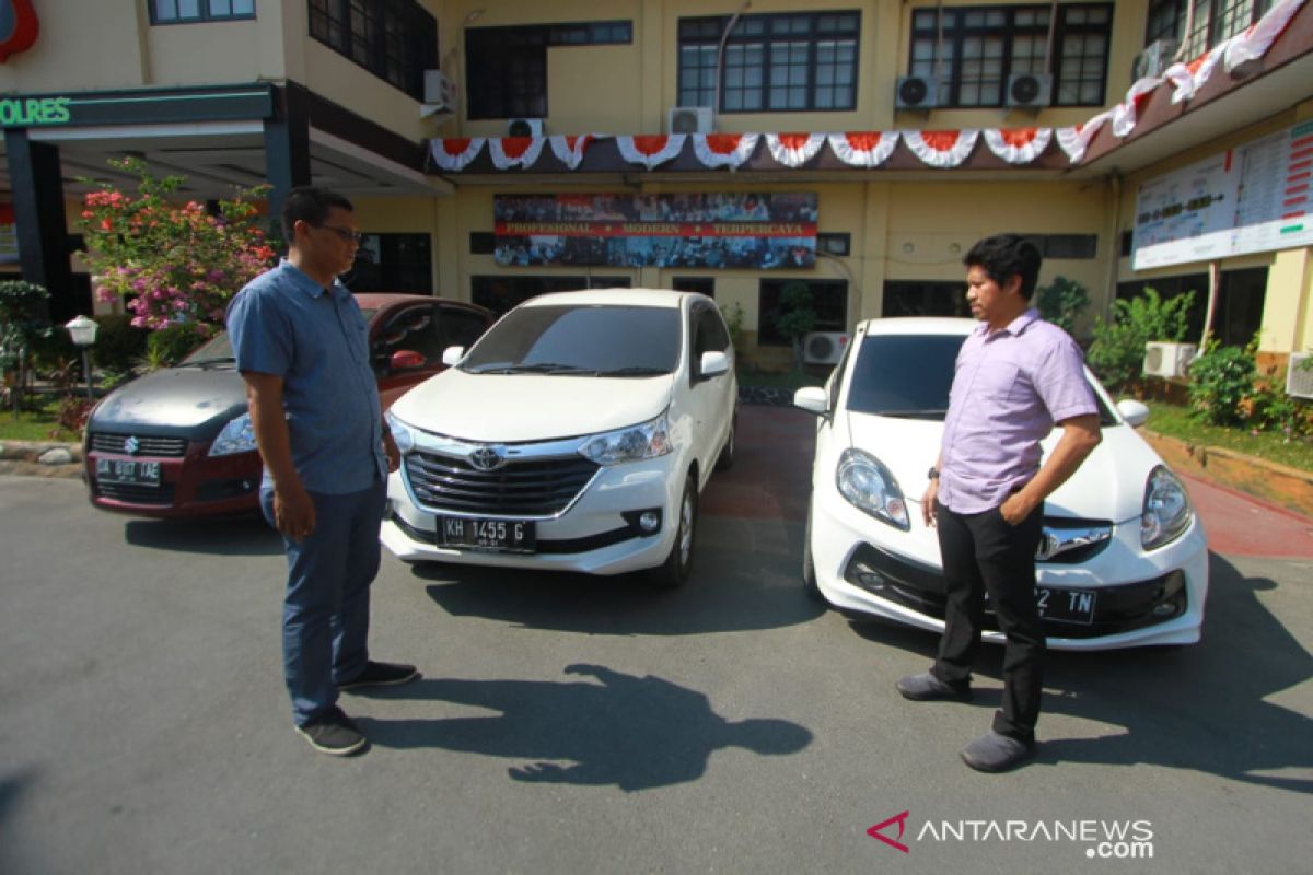 Satreskrim Polresta Banjarmasin amankan tiga mobil kasus penggelapan