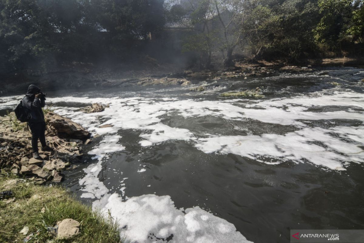 Sungai di perbatasan Indonesia - Malaysia diduga tercemar oleh kebun sawit