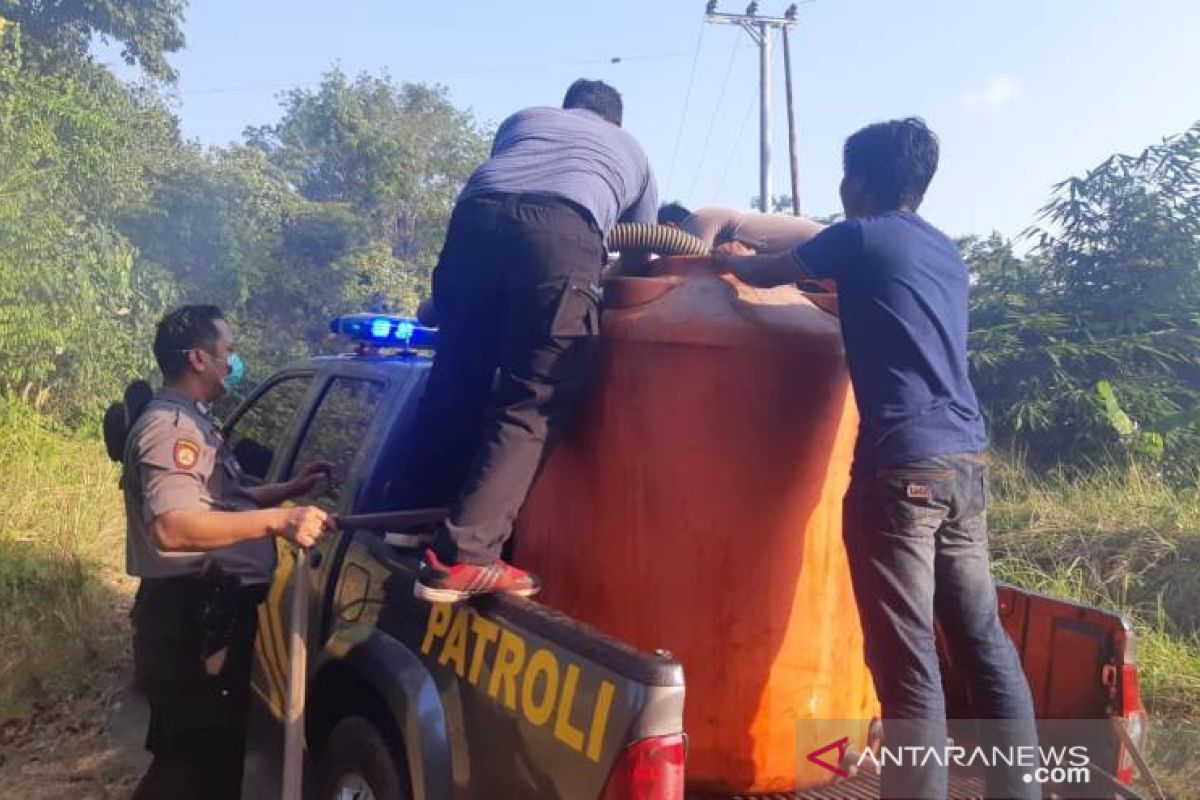 Polsek Toboali fungsikan mobil patroli jadi mobil pemadam kebakaran