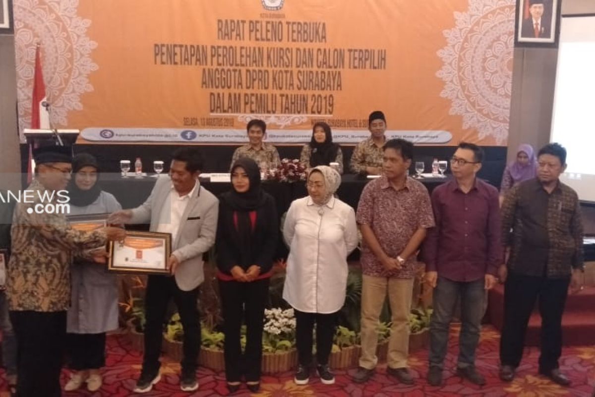 KPU tetapkan 50 anggota DPRD Kota Surabaya