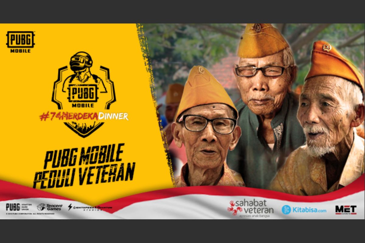 Galang dana bagi veteran Indonesia melalui "PUBG Mobile 74 Merdeka Dinner"