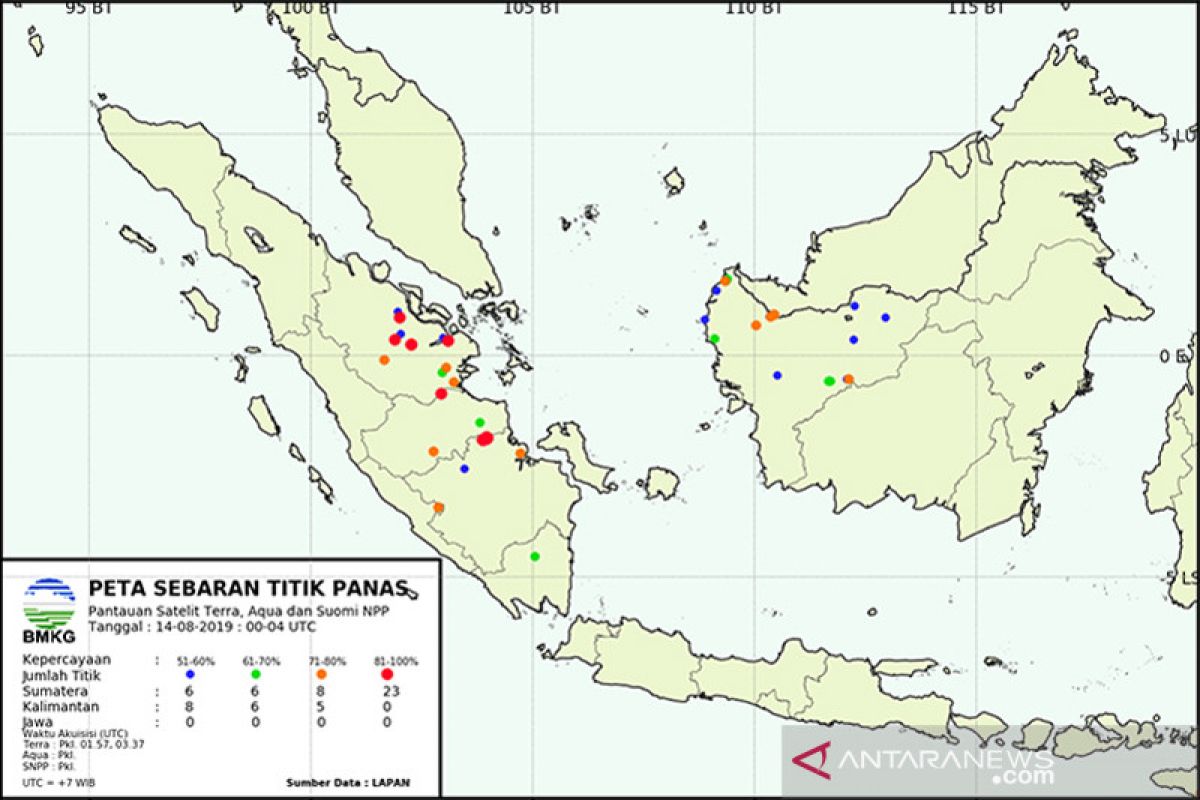 148 titik panas karhutla di Kalbar terpantau