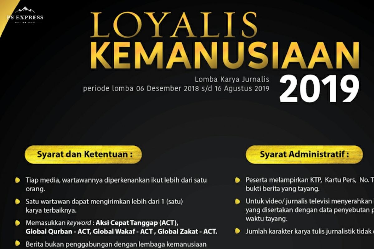 Lomba loyalis kemanusiaan ACT 2019 segera berakhir