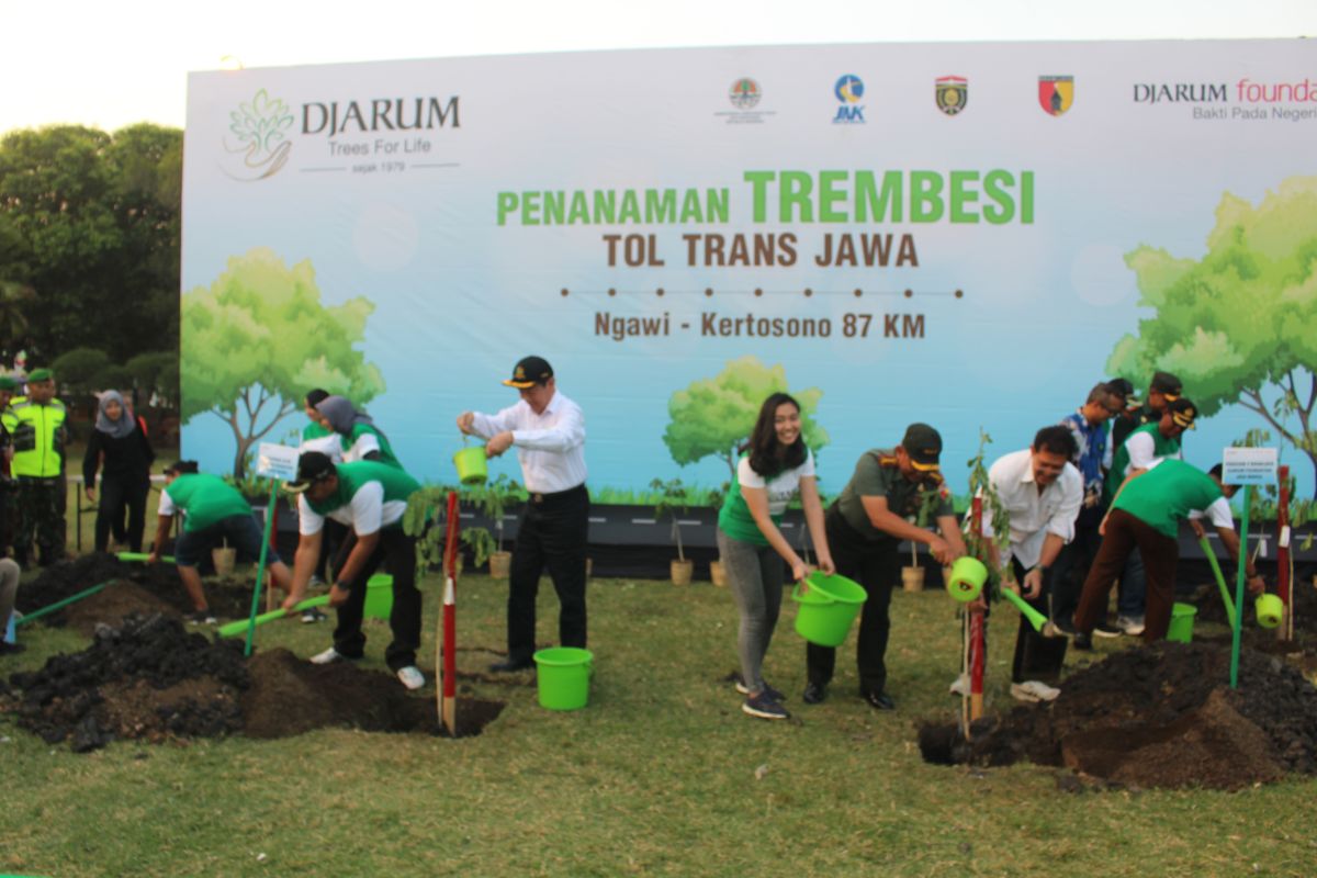 10 ribu pohon trembesi ditanam di tol Ngawi-Kertosono