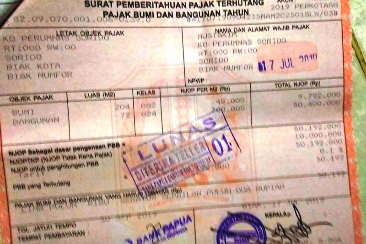 Pemkab Biak Numfor terapkan pembayaran PBB dalam jaringan