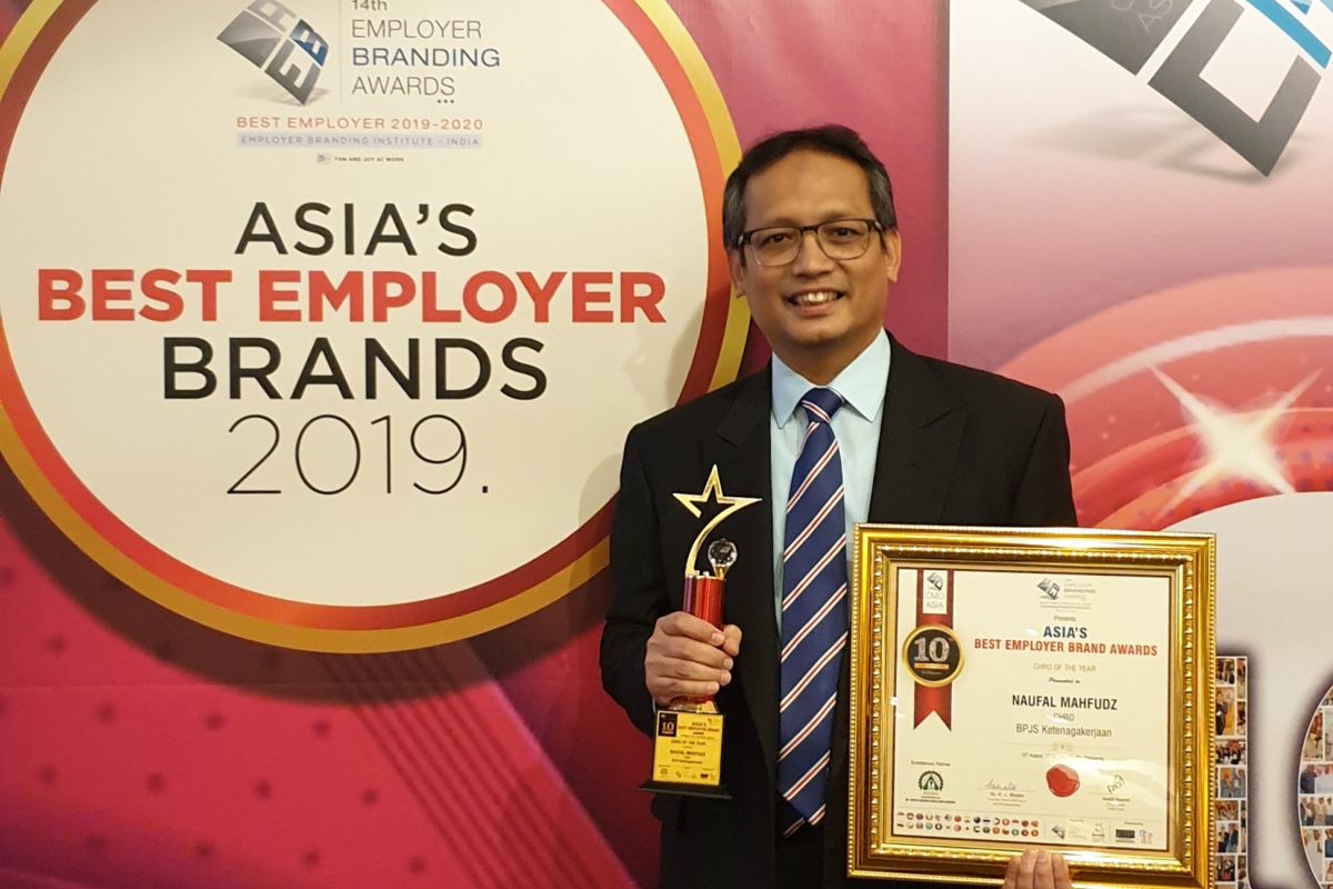BPJS-TK raih tiga Asia's Best Employer Brand Award 2019 di Singapura