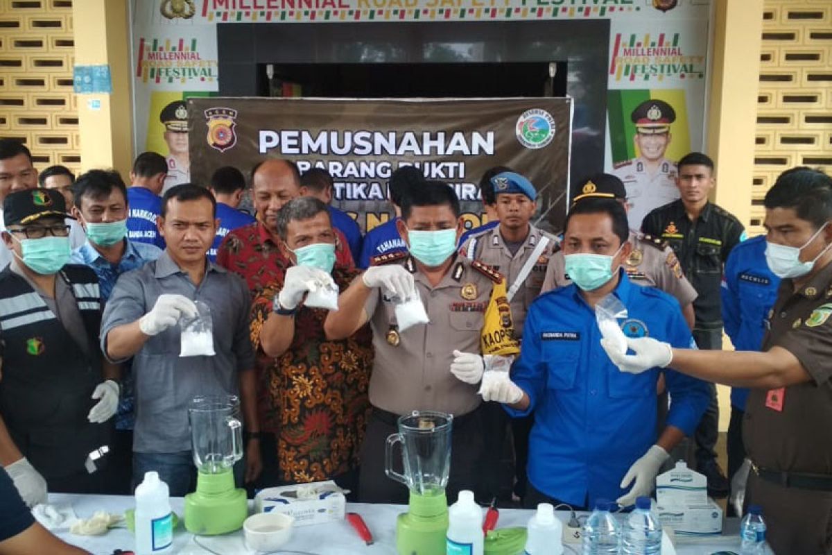 Polresta Banda Aceh musnahkan 1,1 ton ganja