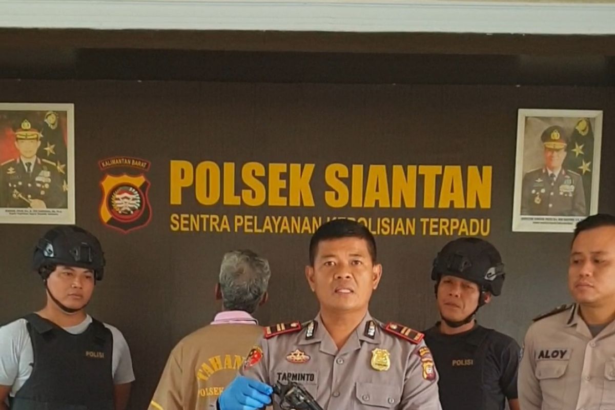 Polsek Siantan amankan seorang warga karena miliki senjata api rakitan