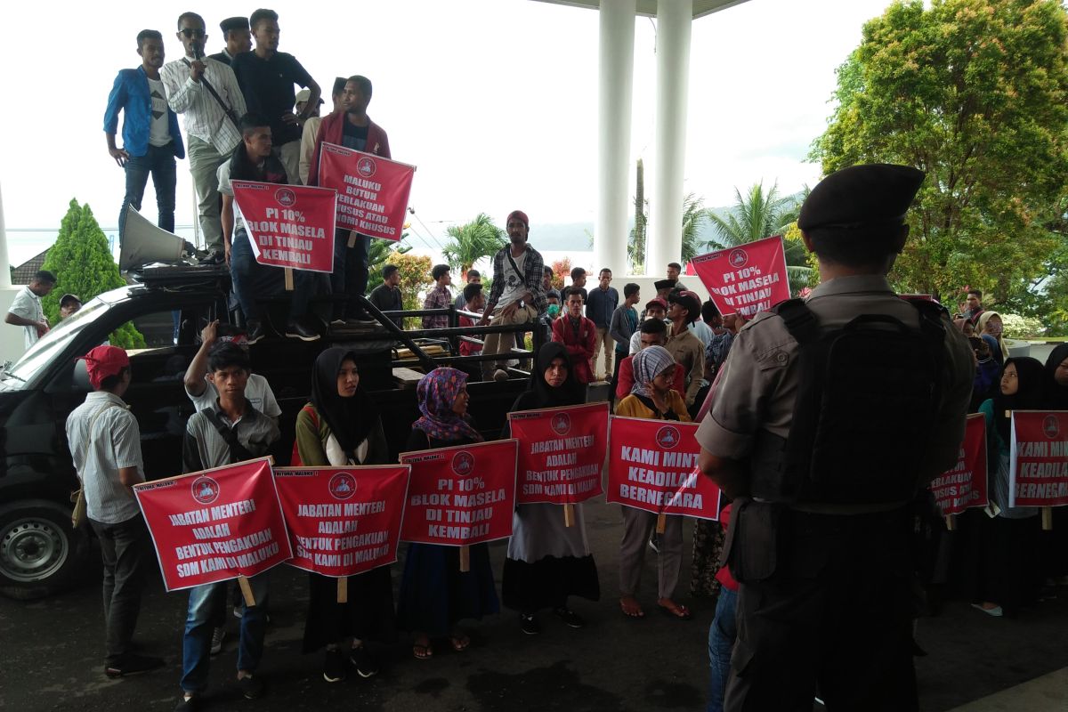 Aliansi pemuda Maluku demonstrasi tuntut Otsus dan jatah menteri