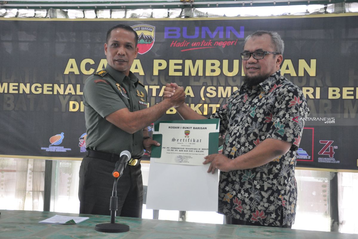 PTPN IV bersama Kodam I Bukit Barisan resmi membuka pelatihan bela negara SMN Sulteng