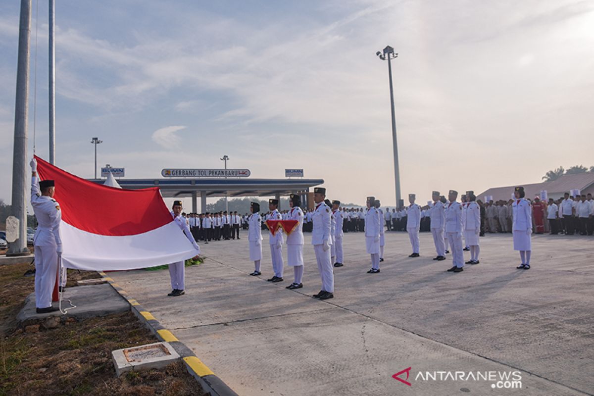 Gerbang Tol Pekanbaru "disulap" jadi lokasi upacara HUT RI, begini penjelasannya