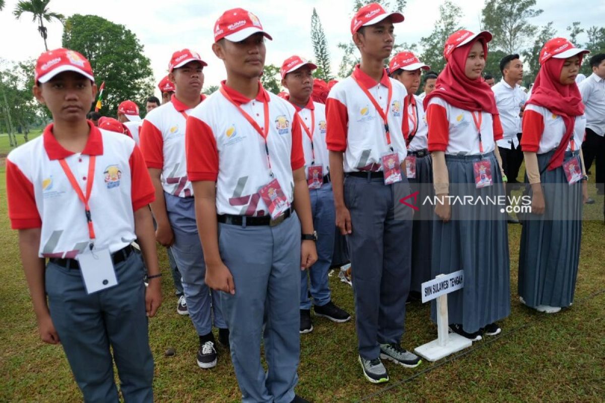 Peserta SMN asal Sulteng ikuti peringatan HUT Kemerdekaan RI di Kebun Pabatu PTPN IV