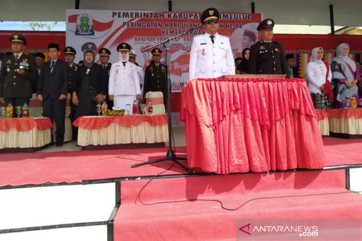 Bupati Simeulue Erli Hasim jadi Irup upacara HUT RI