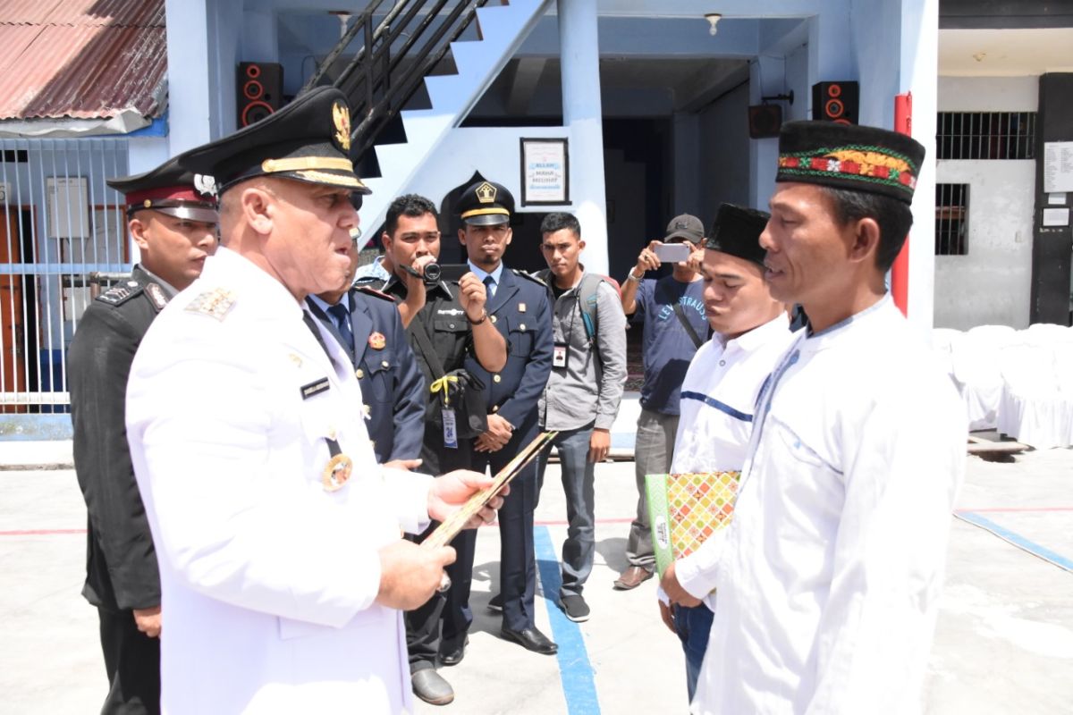 Dua napi Rutan Kelas II B Takengon Aceh dapat remisi bebas