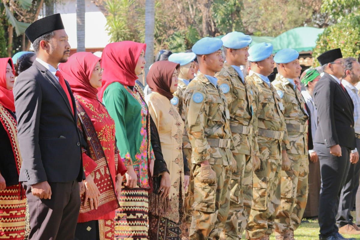 Pasukan perdamaian Indonesia ikuti upacara HUT RI di Afrika