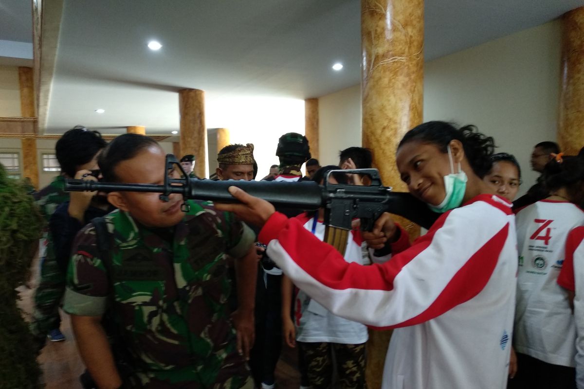 Foto-foto keseruan peserta SMN NTT di Makorem 042/Gapu