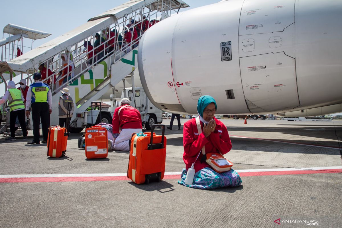 Satu jamaah haji meninggal saat tiba di Tanah Air