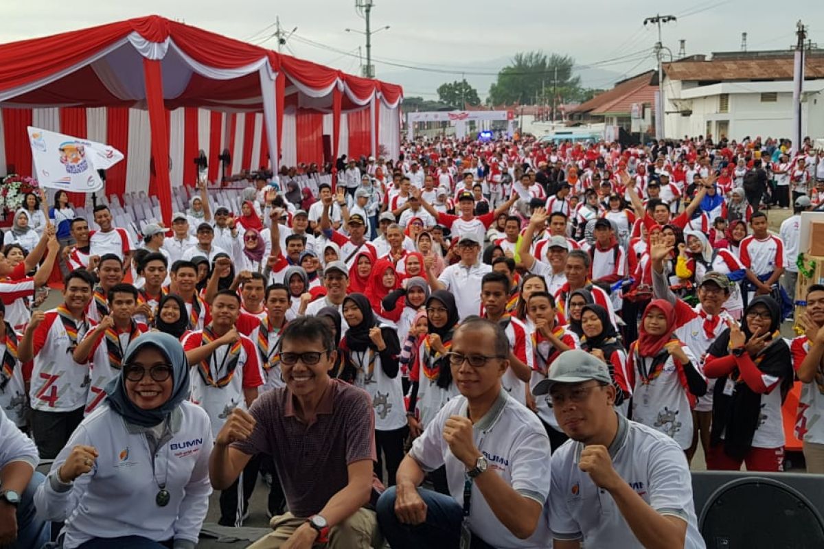 Jalan Sehat dan  Pasar Murah semarakan  Rangkaian Kegiatan BUMN Hadir Untuk negeri