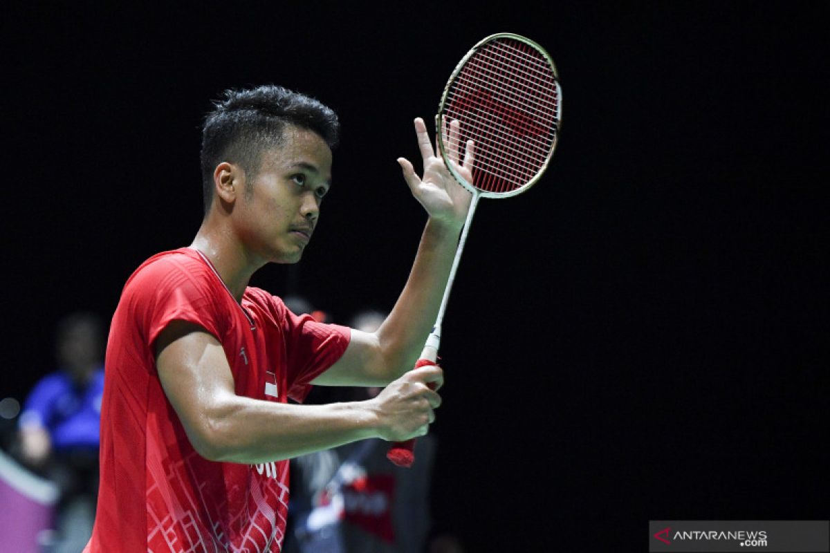 Ginting gagal pertahankan gelar setelah ditundukkan Kento Momota