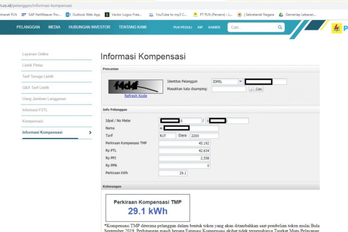 PLN ungkap cara menghitung kompensasi kepada pelanggan