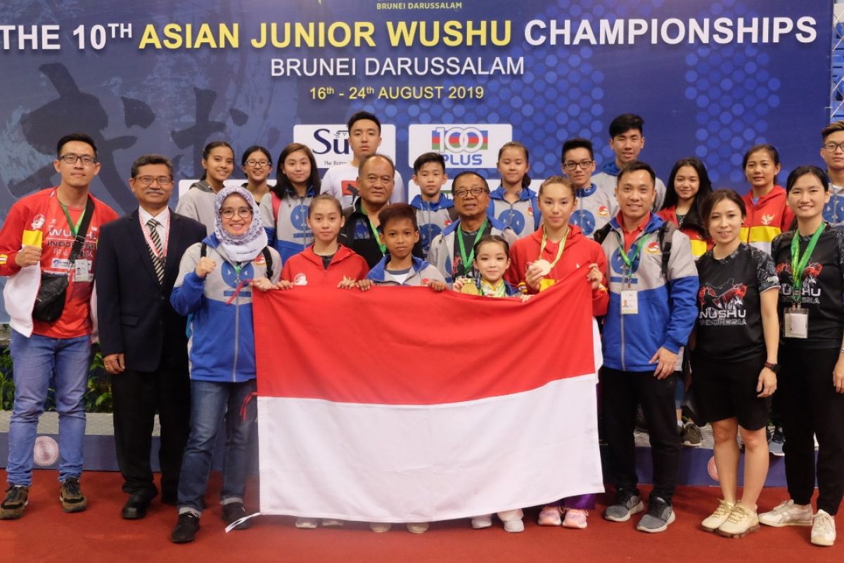 Atlet cilik Indonesia raih emas kejuaraan wushu junior Asia di Brunei