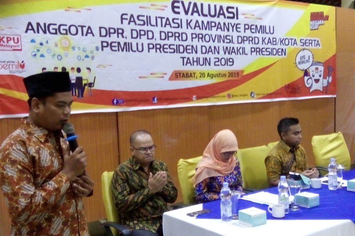 KPU Langkat evaluasi fasilitas kampanye