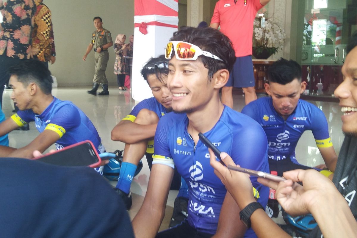 Aiman pebalap Indonesia tercepat etape dua Tour d'Indonesia 2019